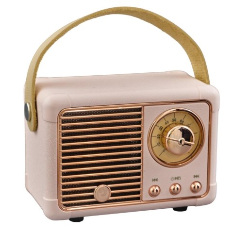 RADIO VINTAGE 7X11X5CM BLUETOOTH ROSA